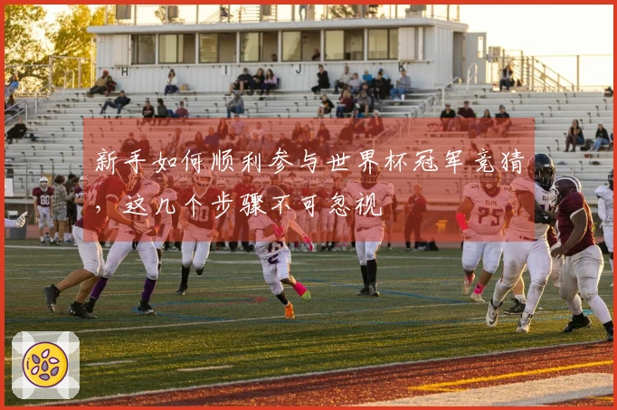 新手如何顺利参与世界杯冠军竞猜，这几个步骤不可忽视